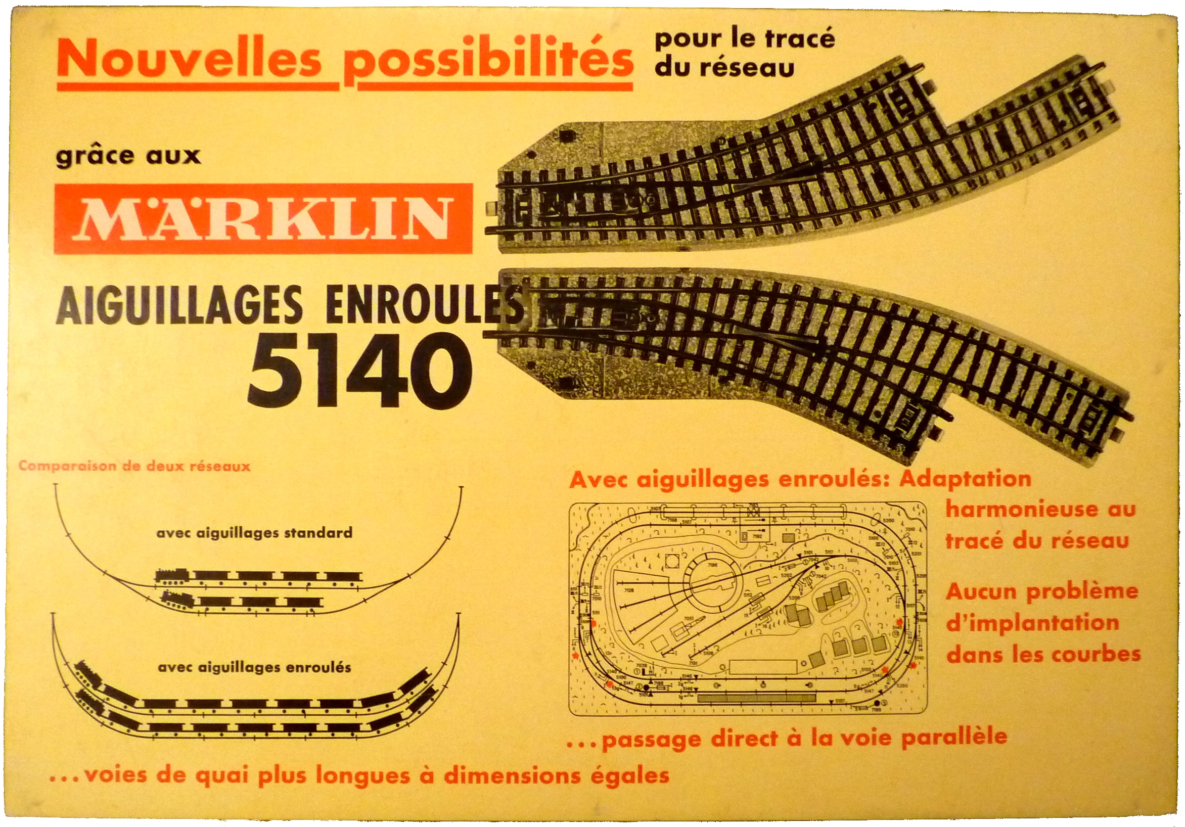 Märklin 5140 Bogenweichen Werbeschild französisch