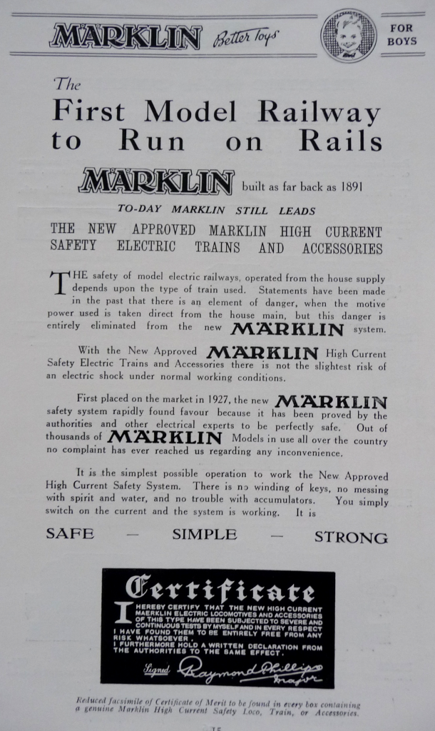 Marklin Better Toys First Model Railways